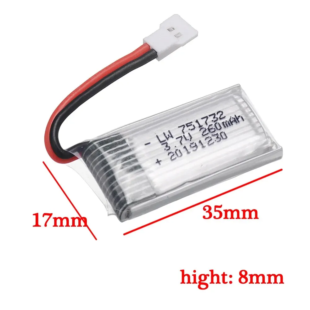 3.7V 150mAh 260mAh 300mAh 400mAh RC Palne akumulator lipo do zdalnego sterowania FX620 FX820 F22 SU57 Mige530 samoloty