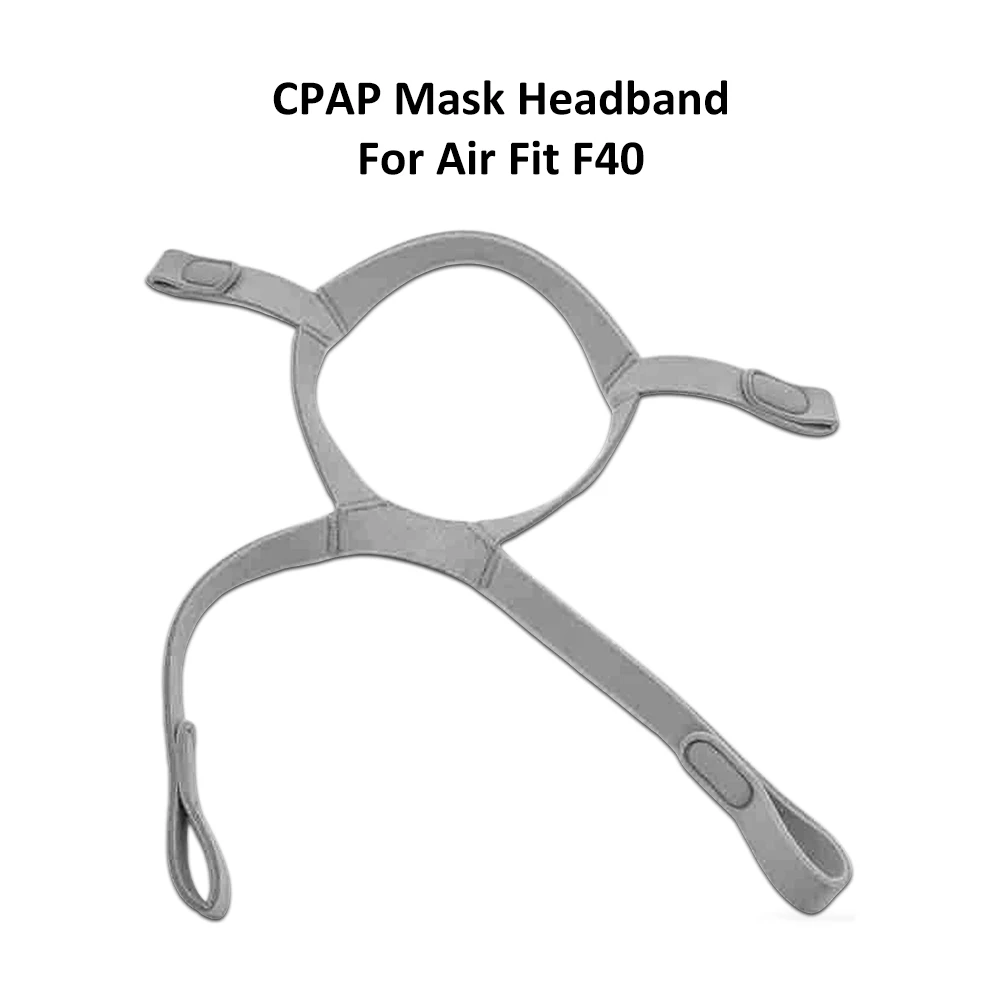 F40 Replacement Headgear Strap with 2 Clips for AirFit F40 Full Face Mask - Adjustable Elastic Design for Secure and Comfortable