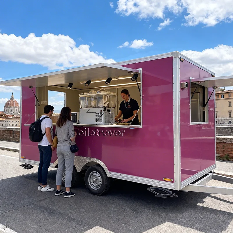 

Прицеп-фургон для барбекю с индивидуальной планировкой, полностью оборудованной кухней из нержавеющей стали, для уличной торговли едой, продается