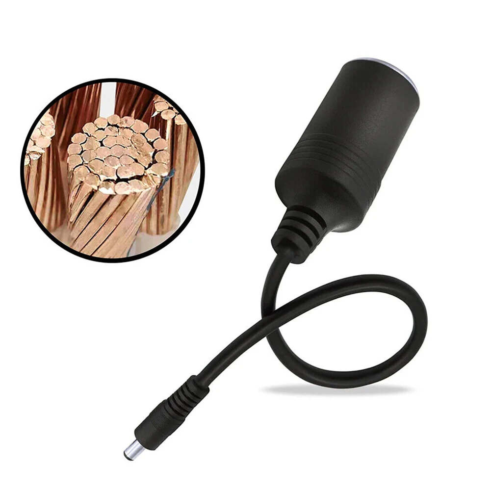 Car Electrical Power Adapter with 5.5x2.1mm Male and Female Socket for Integration into 12V 24V Vehicle Wiring