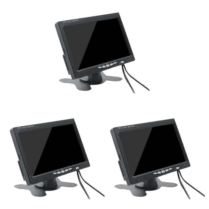 

3X Mini TV 7 Inch HD Monitor 800X480 Portable Car LCD Screens On DVD/CMMB Two Input For Passenger Cars Trucks