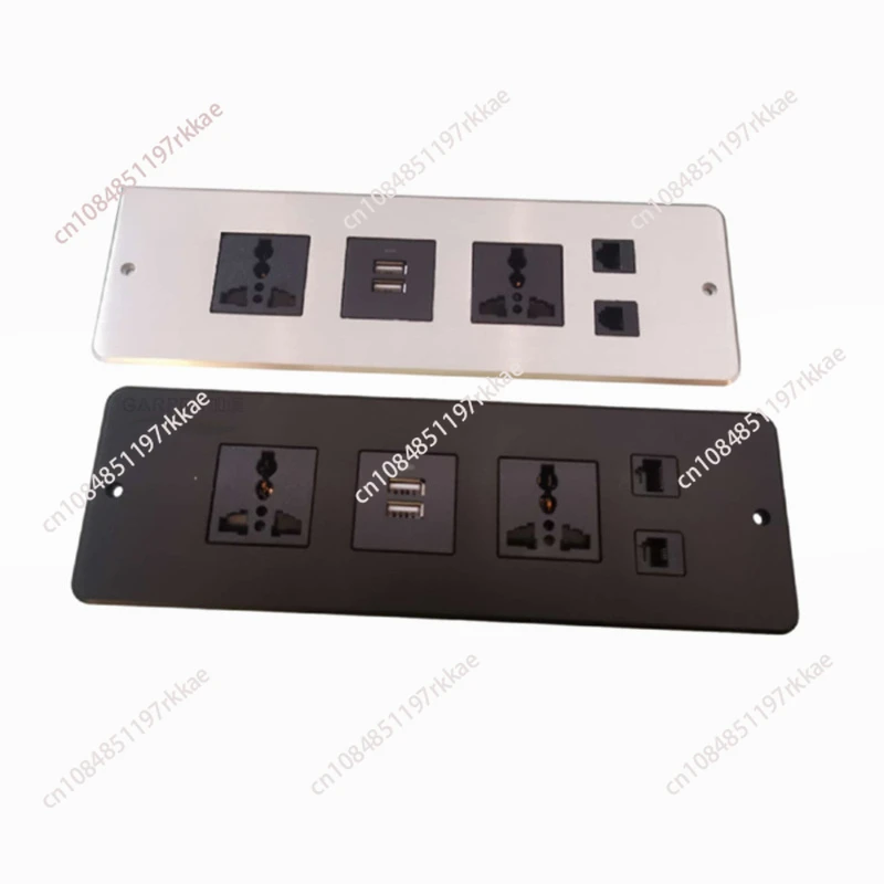 Luxury Hotel Use 4 Connected Multi-Function BT Audio USB Player and Charging Media Hub Wall Socket