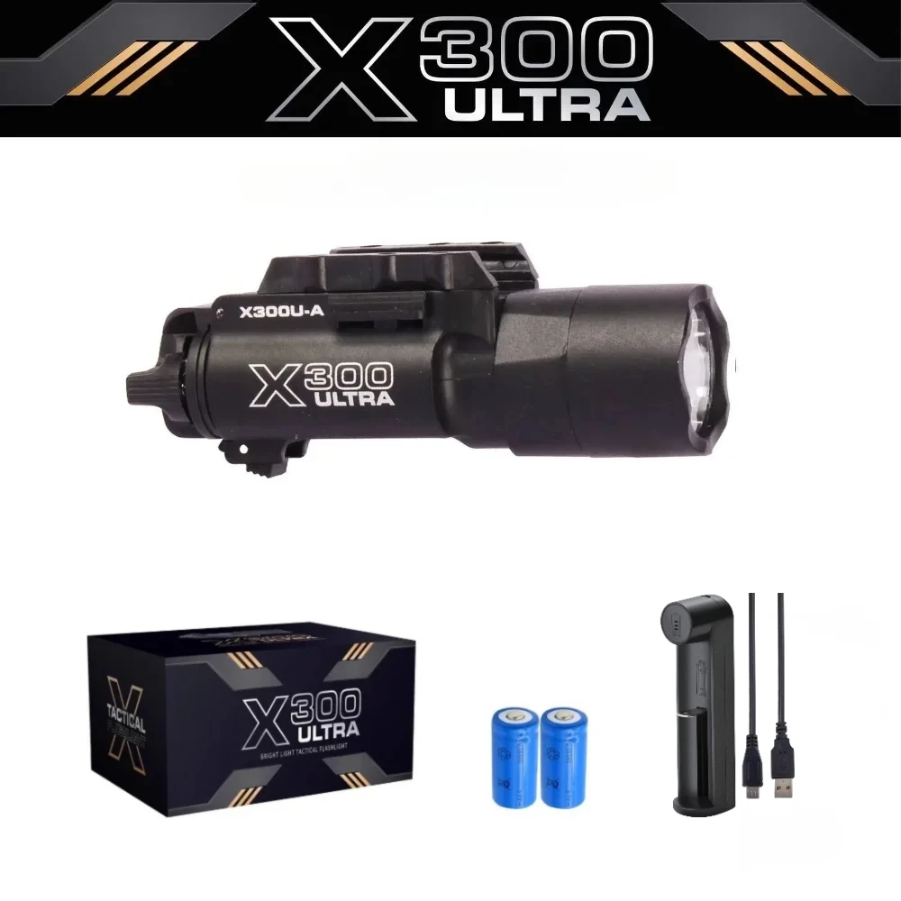 Outdoor Tactical X300U Tactical LED Flashlight Outdoor Field Lighting Hunting Scout Light Gun Light Lanterna Rifle Fit 20mm Rail