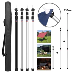 Adjustable Camping Tent Support Poles Beach Shelter Tarp Awning Rods Portable Lightweight Aluminum Alloy Accessories For Canopy