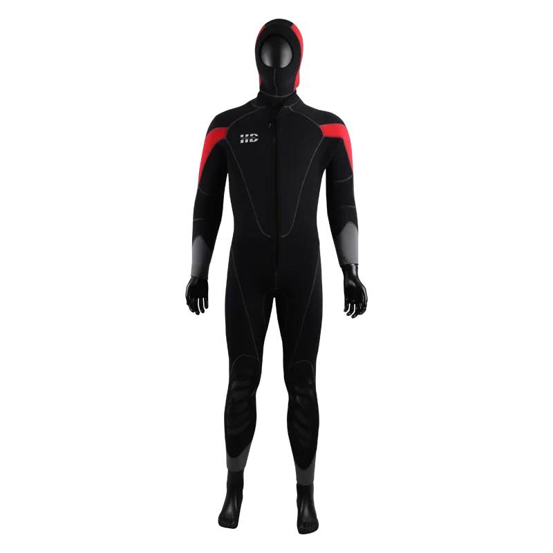 HOTDIVE Brand SCR 5mm Scuba Diving Wetsuit Neoprene Nylon Compound For Adult Warm Durable long sleeved one-piece