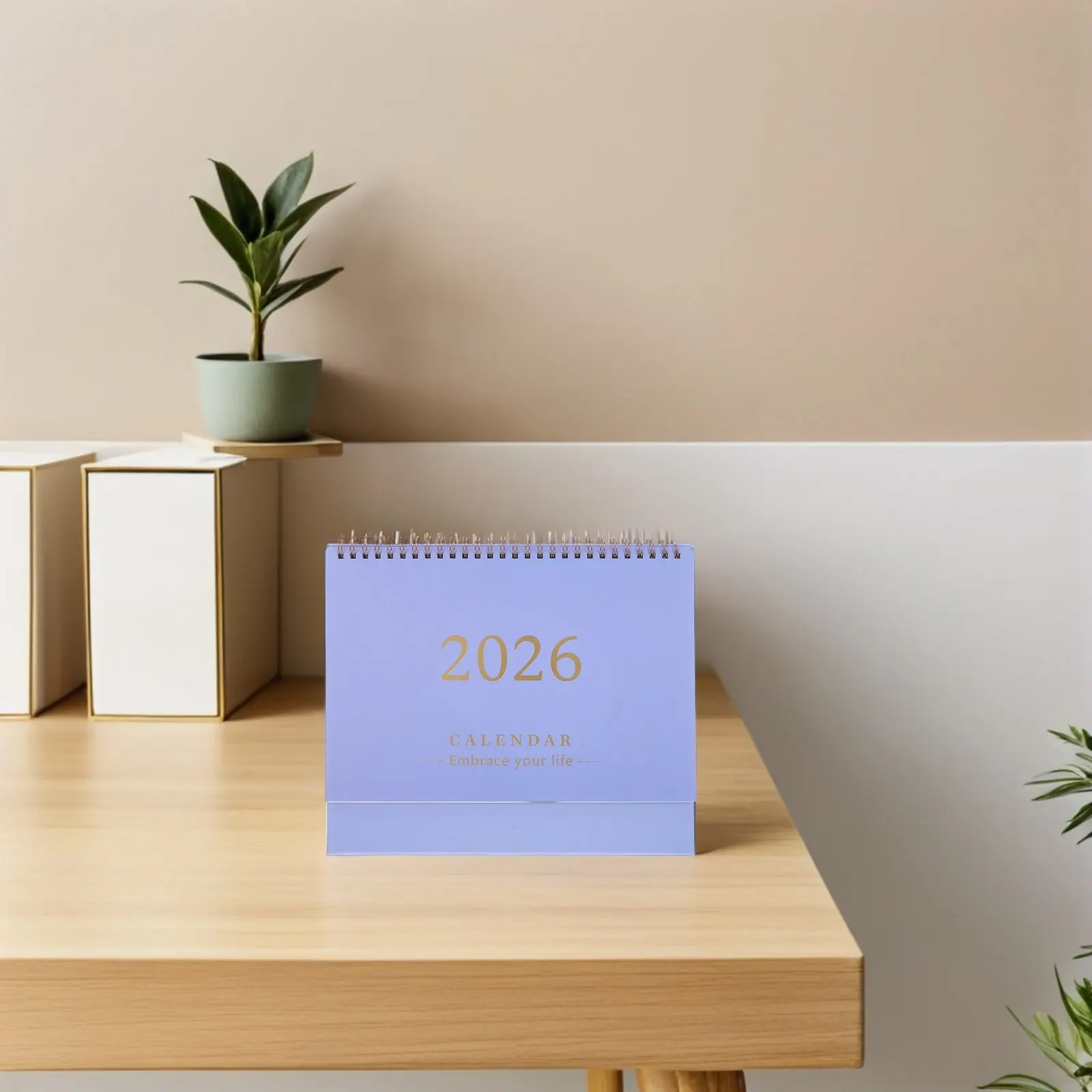 

Настольный календарь-планировщик на 2026 год, фиолетовый, на спирали, на весь год, откидной, для офиса и школы, декор для стола, ежедневный органайзер