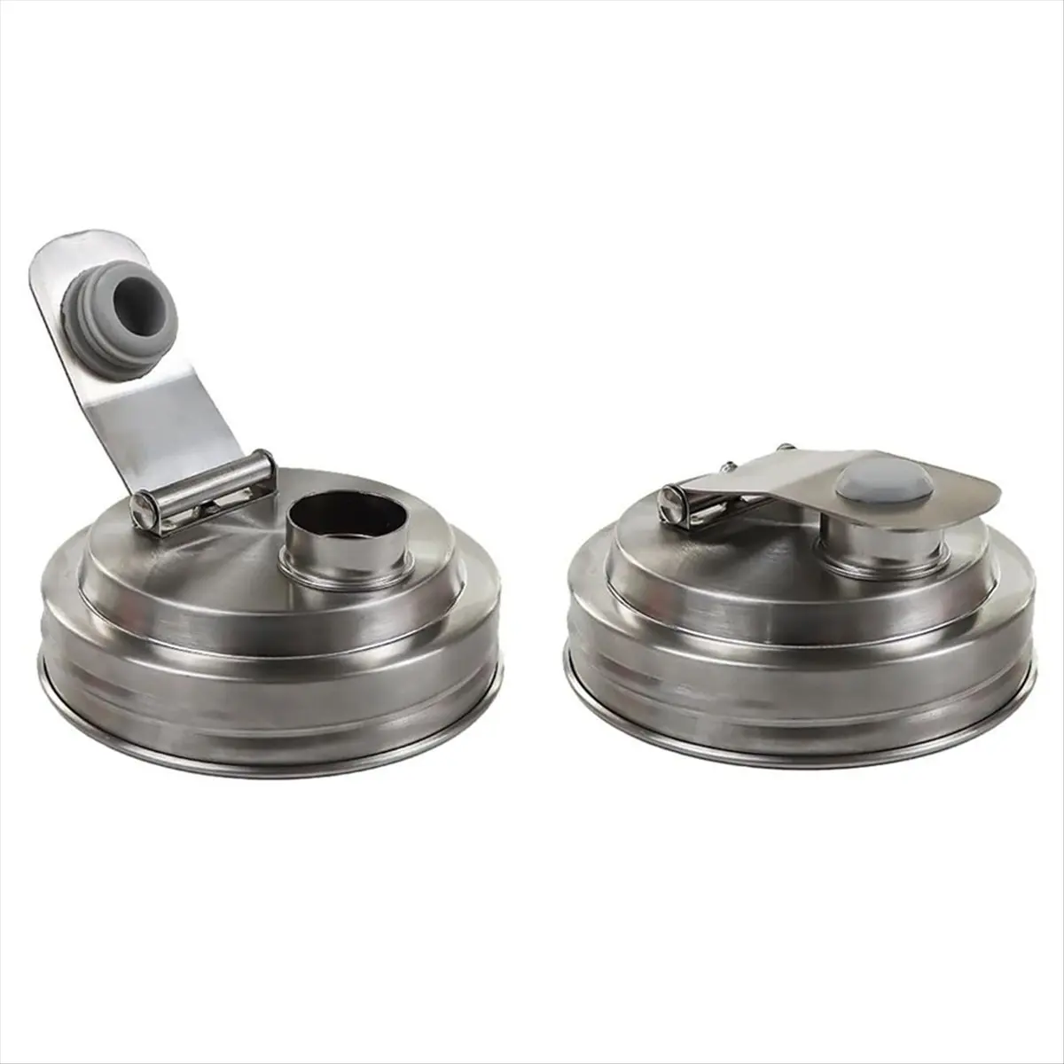 2026 Trend 2Pc Wide Mouth Jar Stainless Steel Pour Spout Lid,Reusable Jar Lids for Wide Mouth Jars,Without Handle