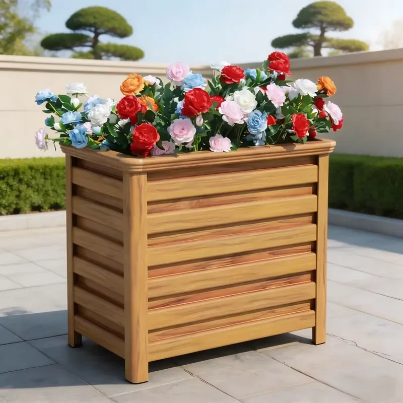 for Classic Style Aluminum Garden Flower Pots Customized Powder Coated Anti-corrosion Light Weight Metal Planters Factory
