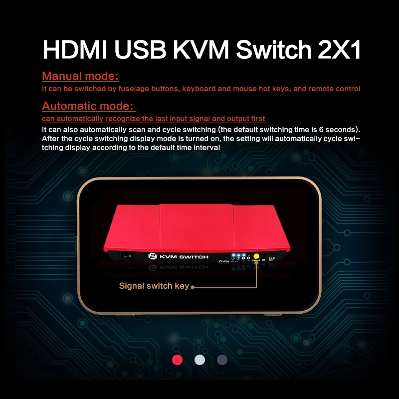 

4K HDMI KVM Switch 2 Port 1 monitors 2 computers usb KVM HDMI Switcher 2x1 Splitter Box for Sharing macs Printer Keyboard Mouse