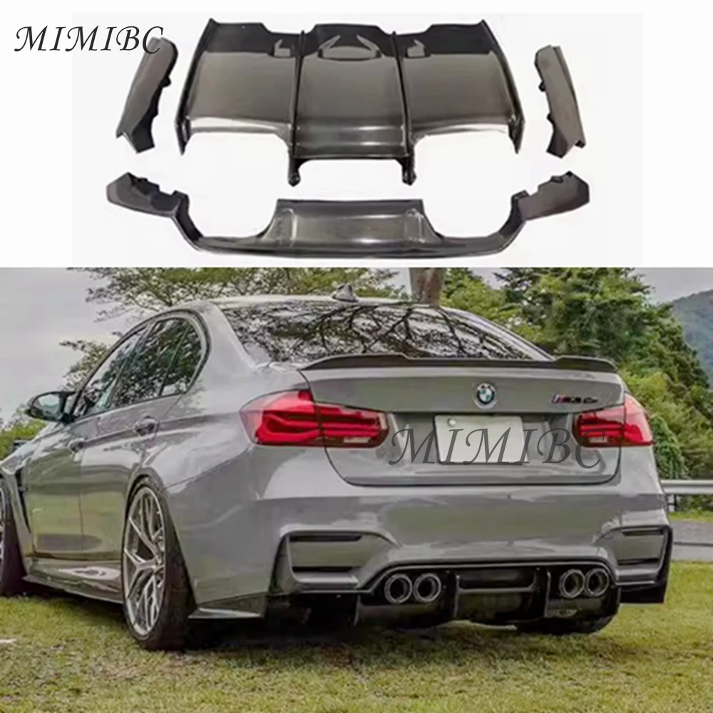 

FOR BMW M3 M4 F80 F82 F83 2014-2020 PSM Style Back Bumper Shunt Spoiler Body Kit High quality Carbon Fiber Rear Lip Diffuser