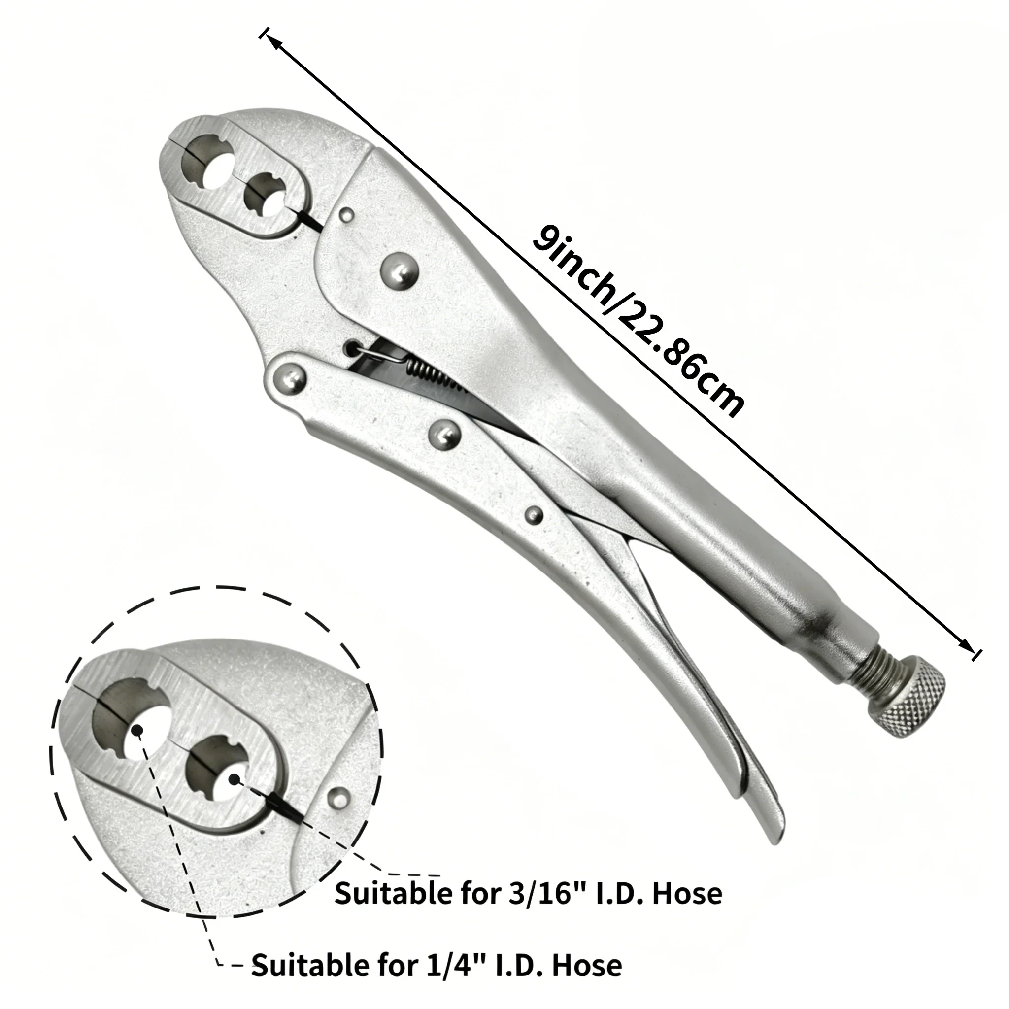 9 INCH Copper Tube Crimping Pliers Oxy-Acetylene Hose Crimping Tool 1/4