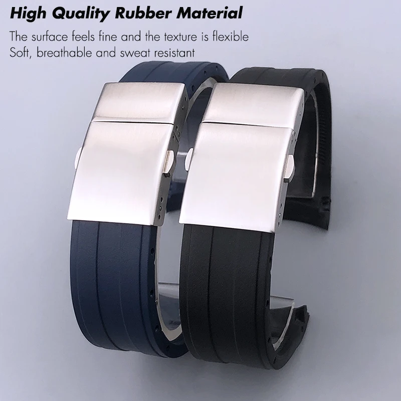 19mm 20mm 21mm 22mm New Silicone Rubber Watchband for Longines Hydroconquest L3 781 782 VHP Sports Diving Watch Strap tools