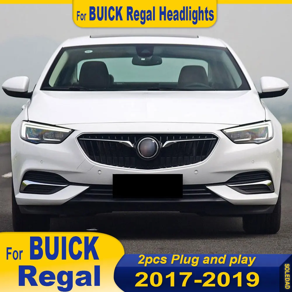

Светодиодные фары для Opel Buick Regal Светодиодные фары 2016-2019 Фры Regal DRL Указатель поворота Дальнего света Объектив проектора Angel Eye