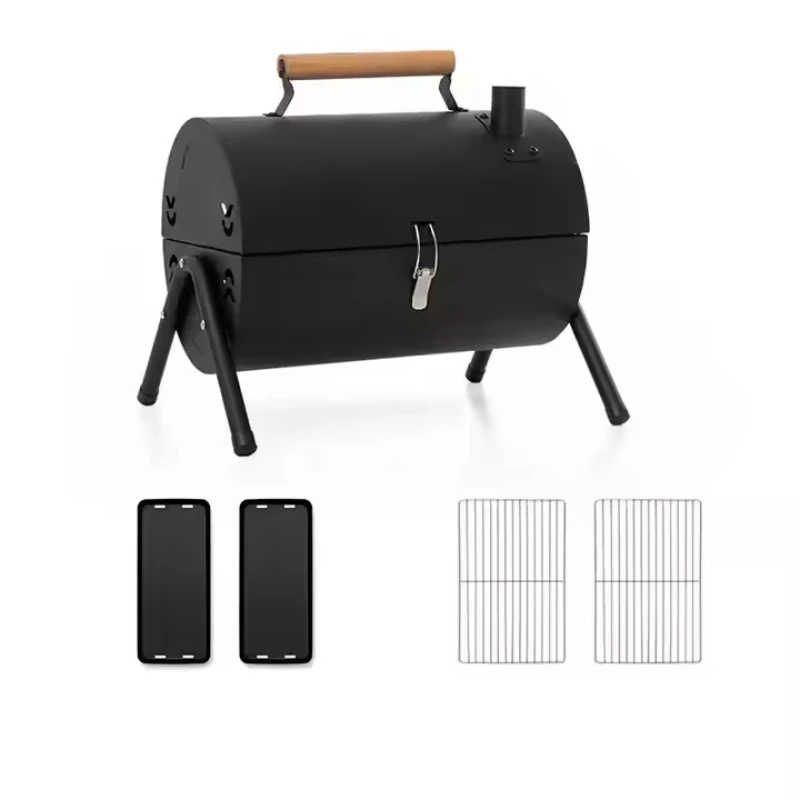 

Folding Barbecue Camping Chimney Stainless Steel Bbq Charcoal Grills Outdoor Mini Portable Grills