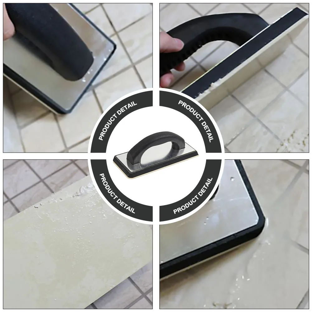 

Rubber Mud Scraper Pad Durable Non-Stick Base Ergonomic Plastic Handle Concrete Finishing Plastering Tool Finnish Trowel