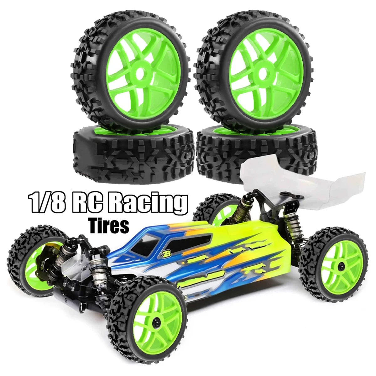 

Y34A 4 шт. 115 мм 1/8 RC внедорожник колес шины 17 мм шестигранник для ARRMA Redcat RC Car A