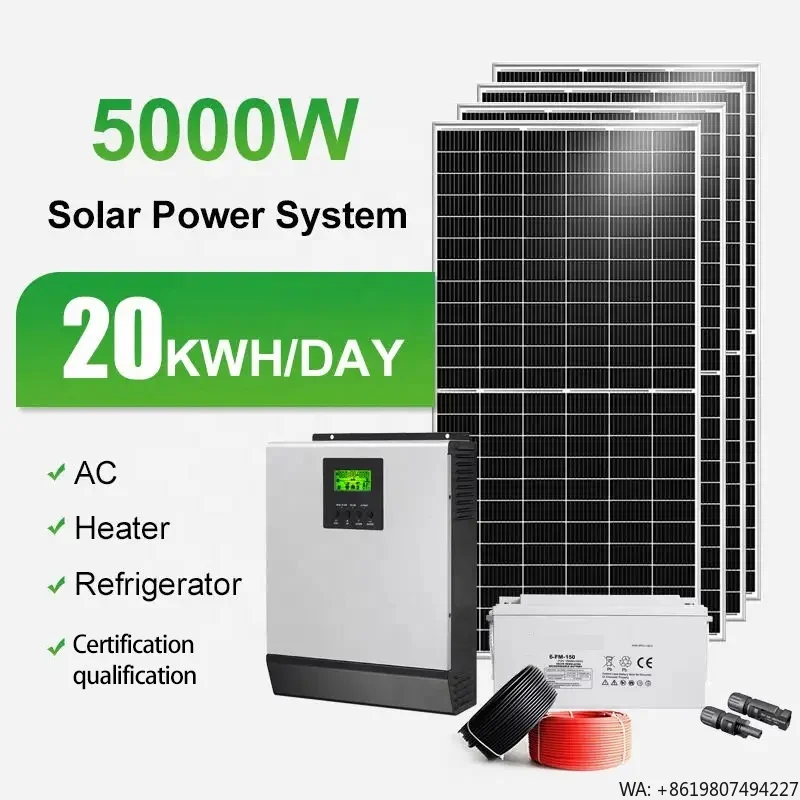 5kW 10kW 20kW Solar Power System Complet Kit Solar Panels With Battery and Inverter Solar Energy System