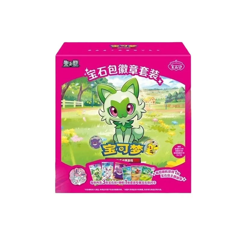 Pokemon Ptcg Gem Pack Abzeichen-Set Vereinfachtes Chinesisch Offizielle Sammelkarten Sprigatito Eevee Gengar Tcg Sammelkartenspiel