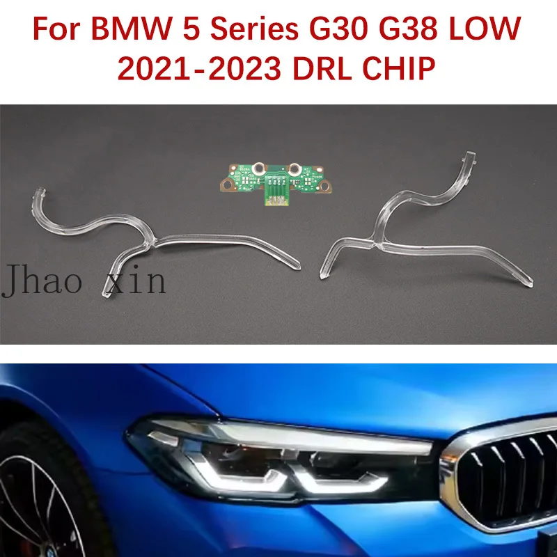 

Angel Eye Lamp Tube Ballast Module White Lights For BMW 5 Series G30 G38 Car Headlights DRL CHIP Light Guide Strip 2021-2023 LOW