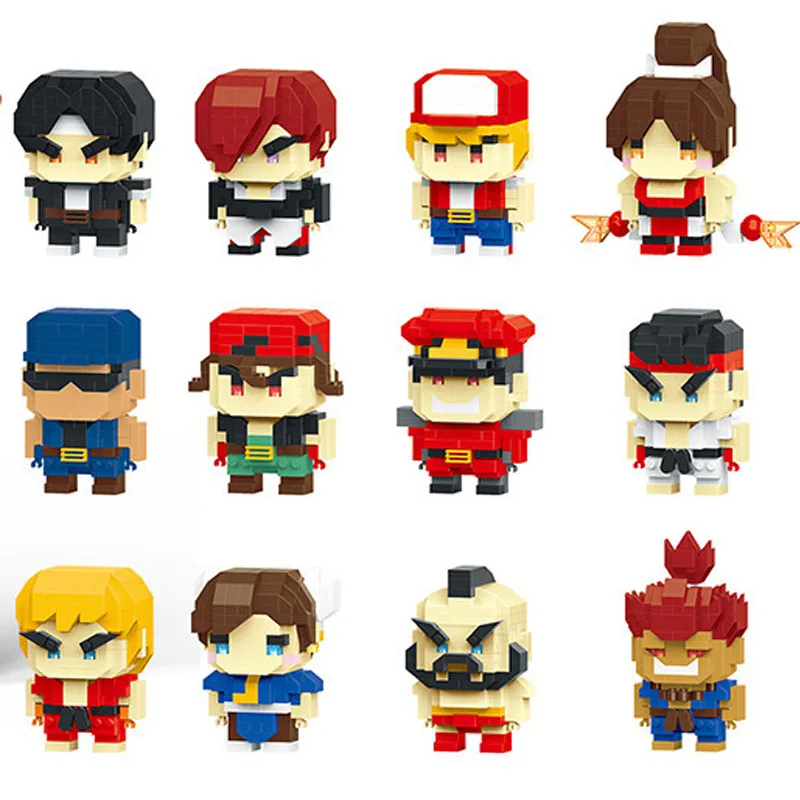 Anime Lega Street Fighter Fighting Game Action Building Blocks KenMasters Hoshi Ryu ABS Building Blocks Birthday Gift For Boys