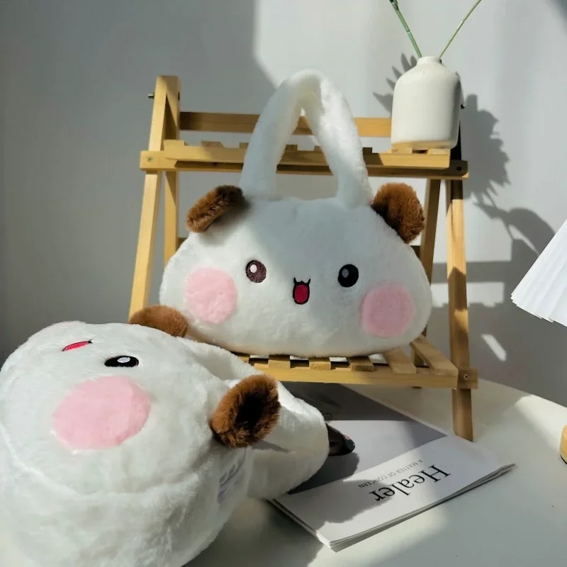 Cute Bubu Dudu Plush Handbag Kawaii Animal Panda Plush Purse Soft White Bear Small Plush Wallet Cute Cartoon Doll Birthday Gift