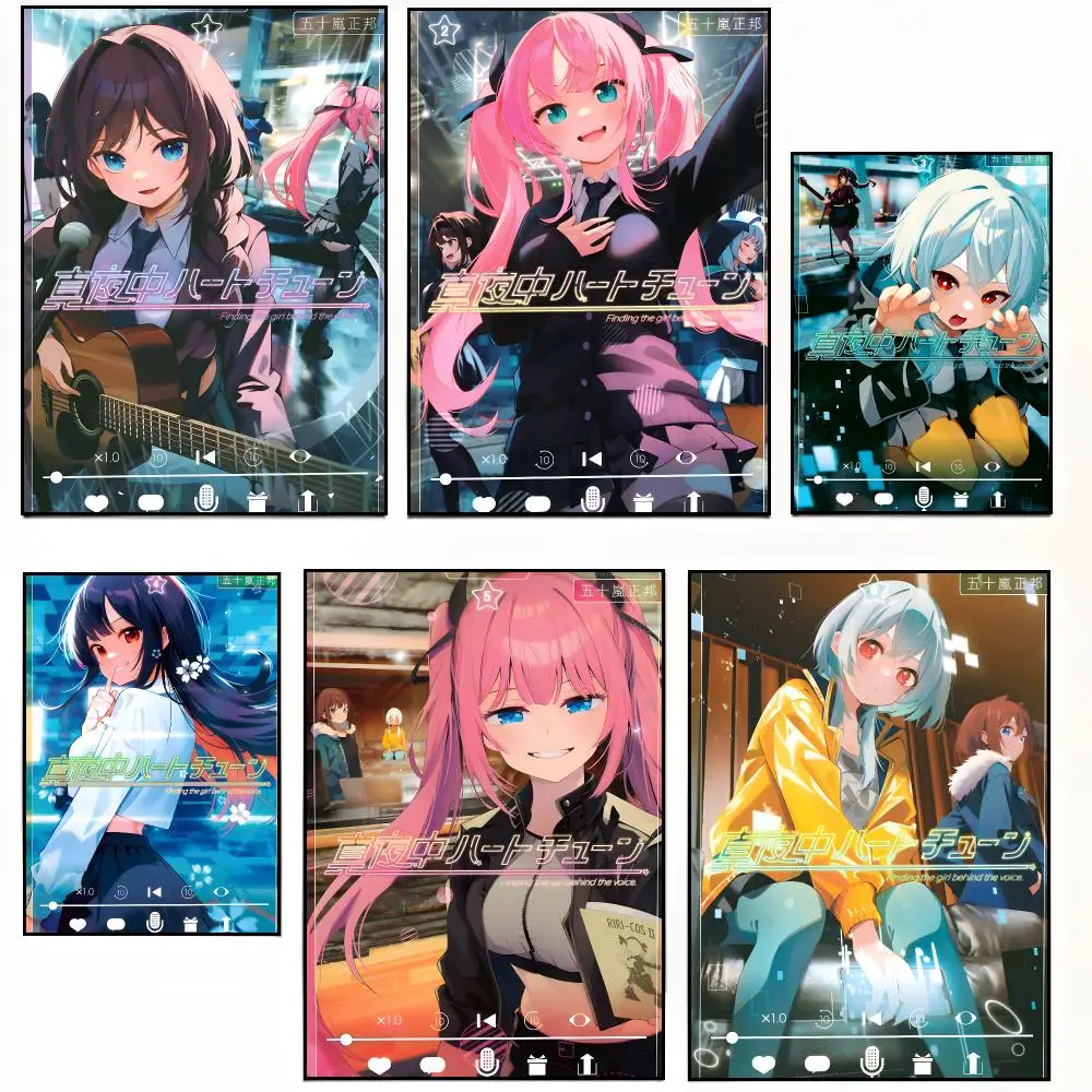 Manga Romance Tune In To The Midnight Heart Poster Modern Living Room Artwork & Beautiful Home Decor Style