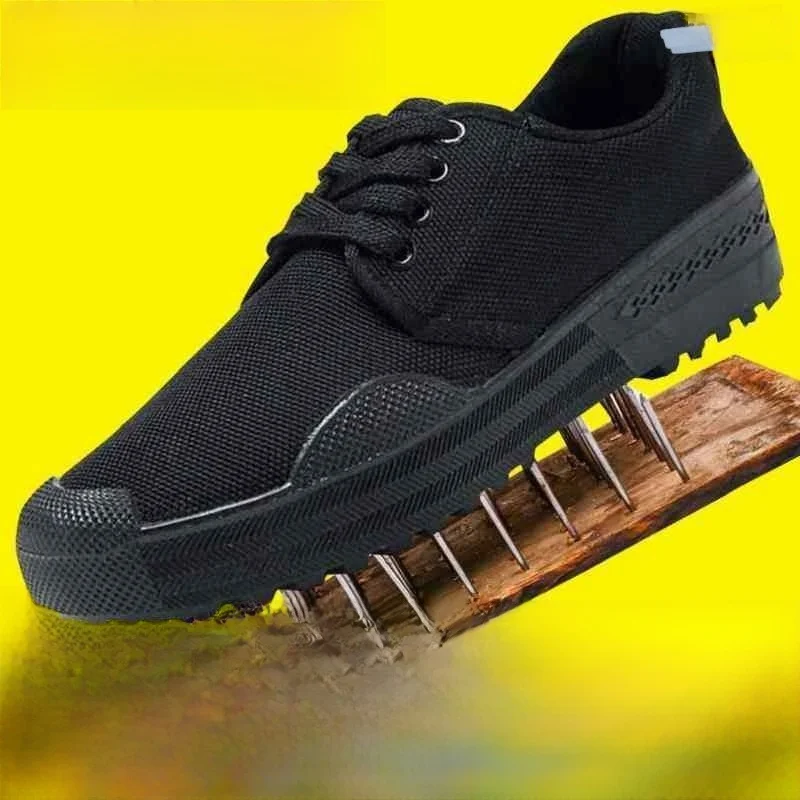 

Мужские рабочие кеды из холщовой ткани: дышащие, нескользящие, для стройплощадки, износостойкие, удобные, весна-лето