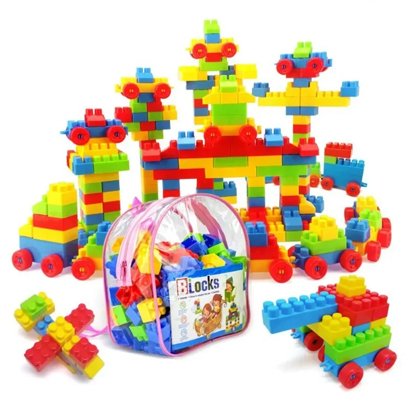 130pcs / large particles of building block toys / assembled toys / early childhood educational toys / more assembled shape