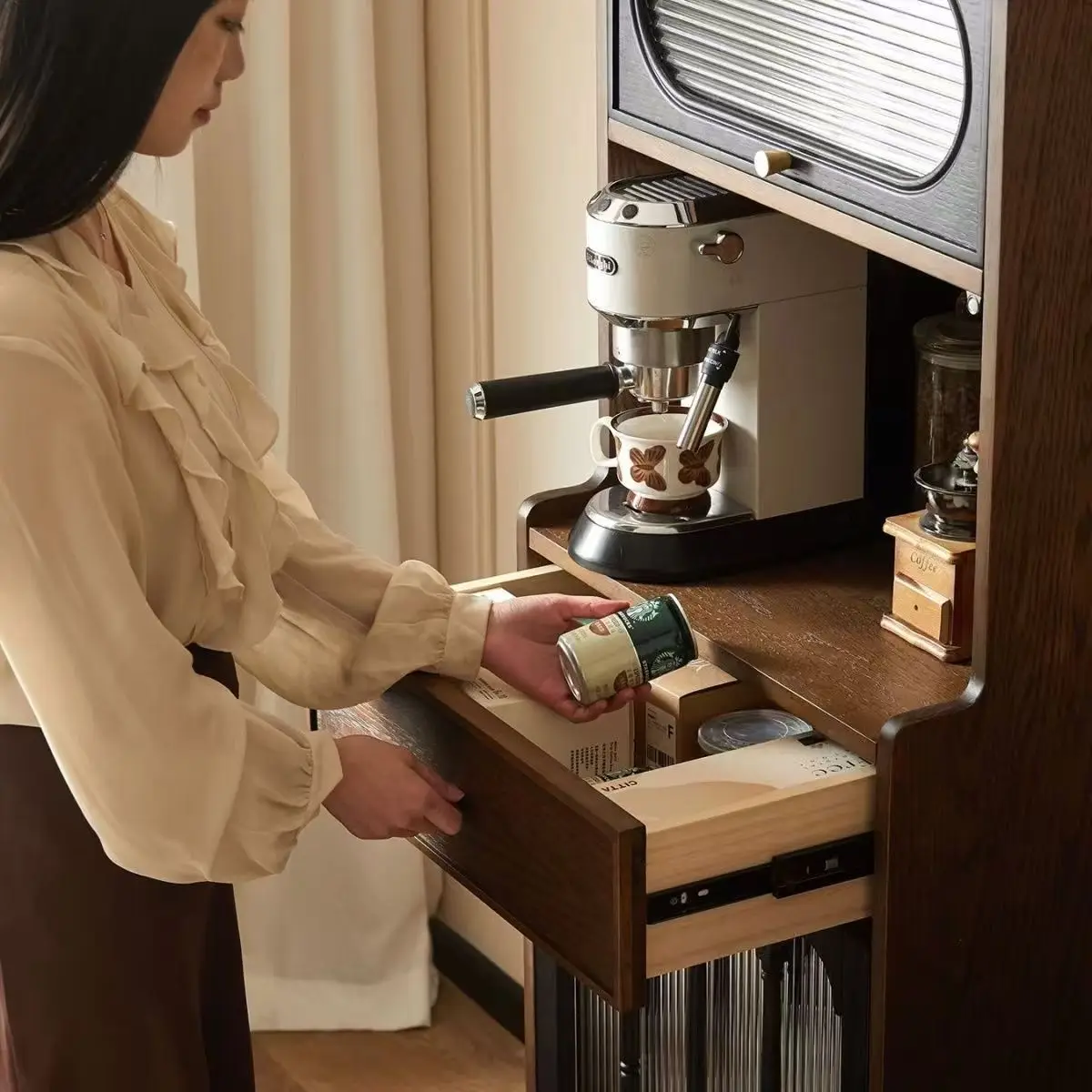 Armadietto per vino francese semplice soggiorno portaoggetti integrato parete sala da pranzo lato piccolo appartamento domestico