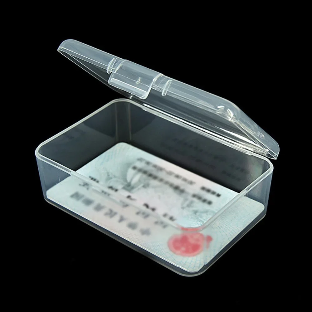 Rectangular Plastic Transparent With Lid Storage Box Collection Container Case