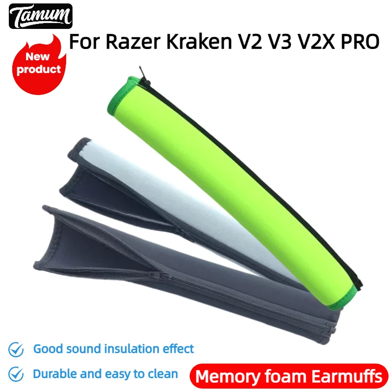 

TAMUM Replacement Headband Cover for Razer Kraken V2 V3 V2X PRO Headphones Head band Headpad