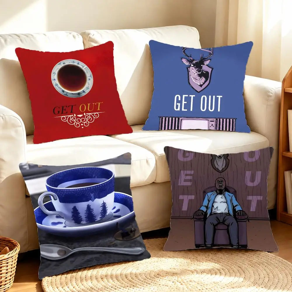 Unsettling Clever Movie G-Get Out Cushion Cover Sofa Living Room Home Decor Invisible Zipper Anti-dustmite Shell