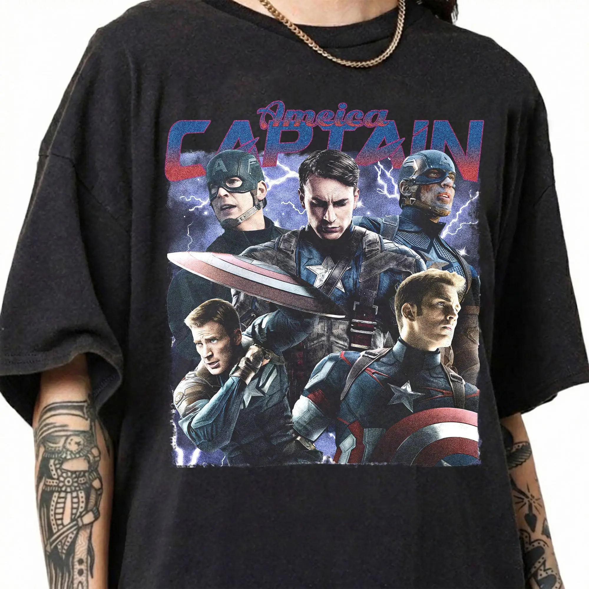 2026 Avengers Style Men's and Women's Summer Pure Cotton T-shirt Fan Style Comfortable, Breathable, High-quality Ins Y2k