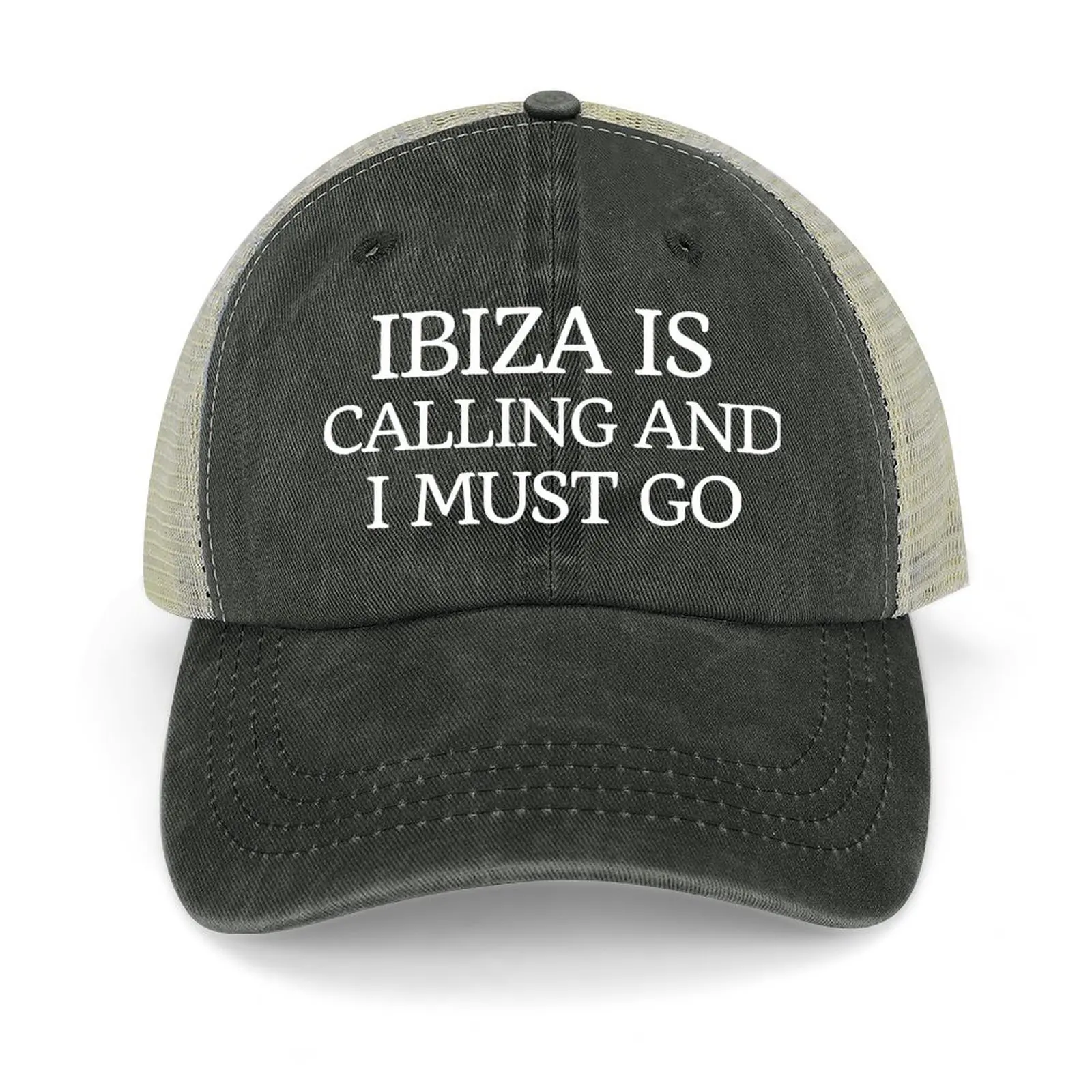 

Ibiza Is Calling and I Must Go Funny Ibiza Spain Vacation Cowboy Hat foam party Hat Luxury Brand Man Women's