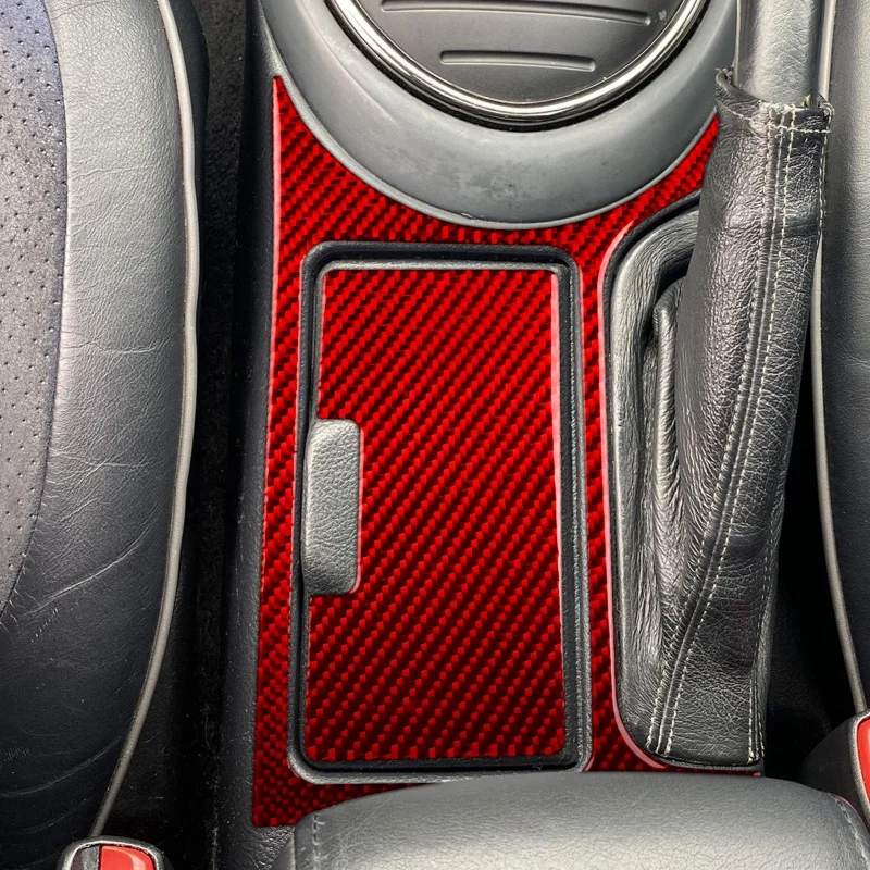Carbon Fiber Central Control Water Cup Holder Storage Panel Cover Car Accessories Interior Sticker For Lexus IS IS300 1999-2005