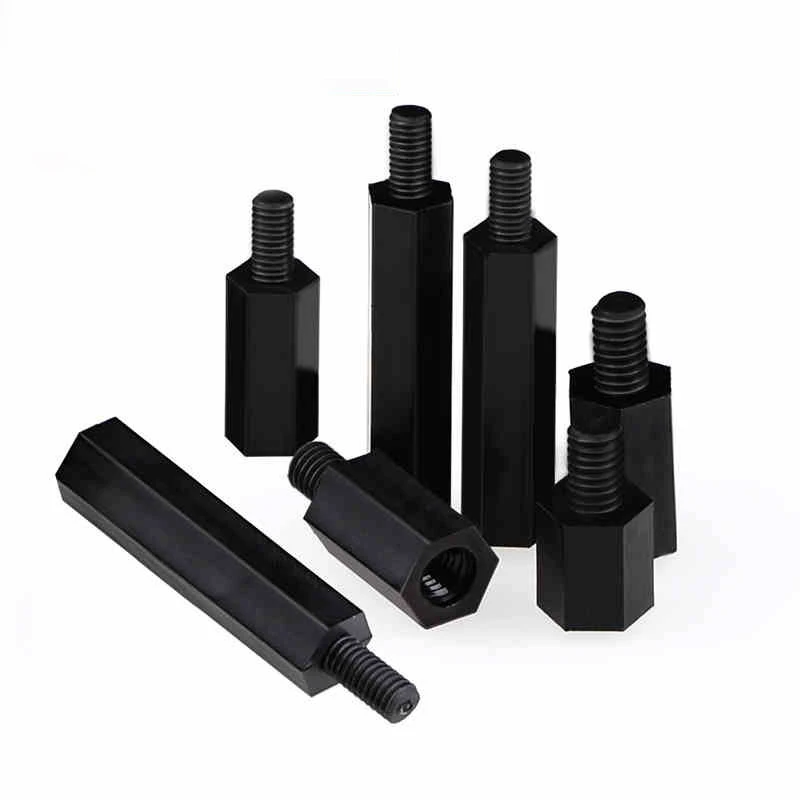 M2 M2.5 M3 M4 Black Nylon Hex Male Standoff Spacer Pillar Mount Thread PCB Plastic Hexagon Motherboard Bolt Spacing Screw