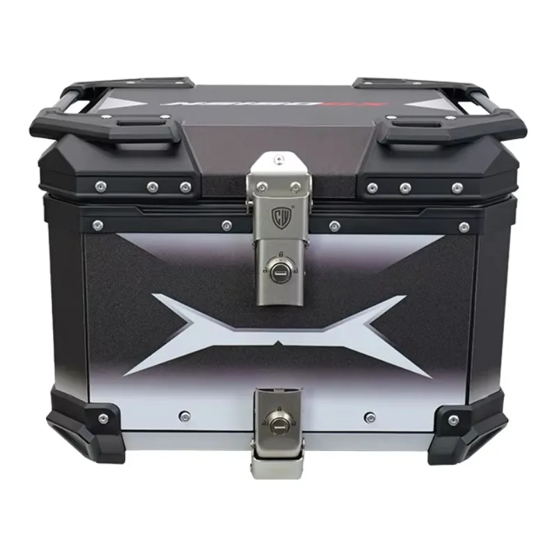 

STLF 45L Sticker High Quality Motorcycle Tail Box with Large Capacity Motorcycle Black Bracket Rear Tail Luggage