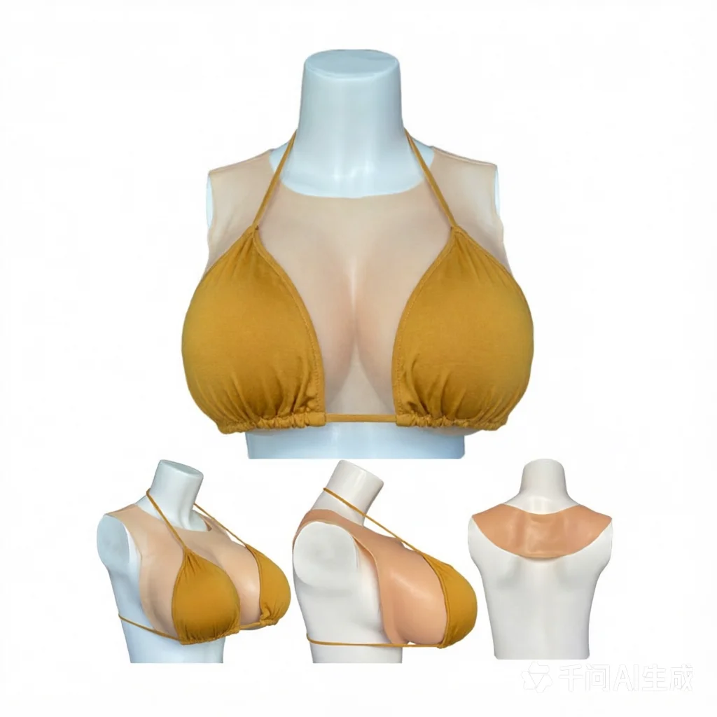 Silicone Breast Forms for Transgender Crossdresser Drag Queen Cosplay - Huge Fake Boobs Plump Soft Shake Tight Fit