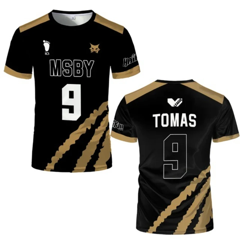 

Kids/Adults Casual Plus Size Printed Short Sleeve T-Shirt Comfortable Crew Neck Sports Top Quick Dry Cycling Training Clothes