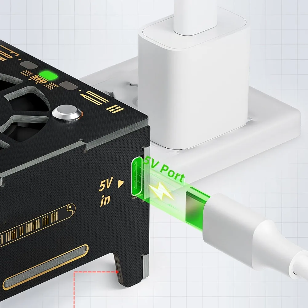 Dual LED UV Curing Fan For Phone Repair, Fast Cooling And Solidification Tool With Heat Dissipation For Screen Replacement