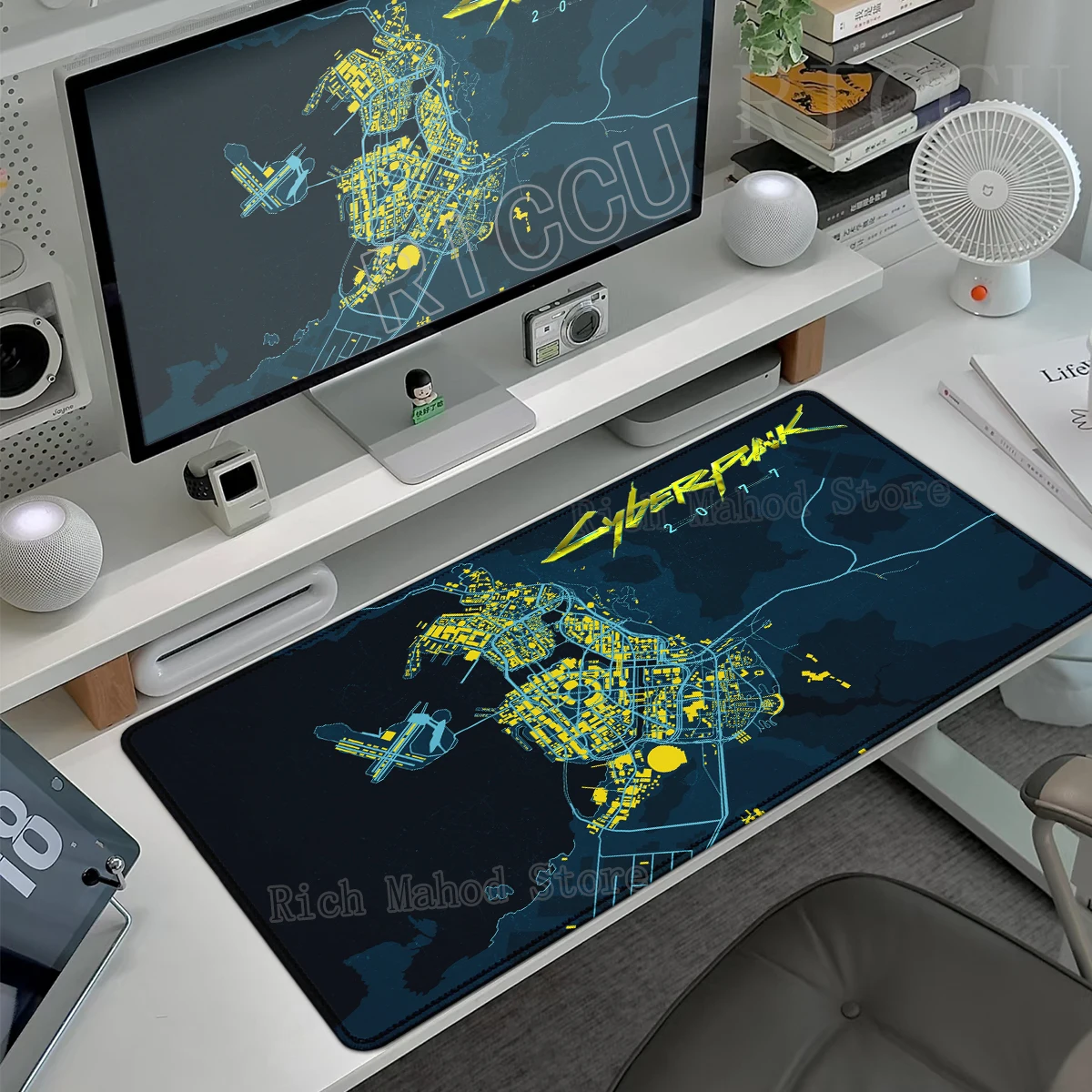 

Game Rubber Mouse Pad HD C_cyberpunk Anime Large Mousepad Computer Laptop Pad PC Gaming Accessories Office Deskmat Gamer Micepad
