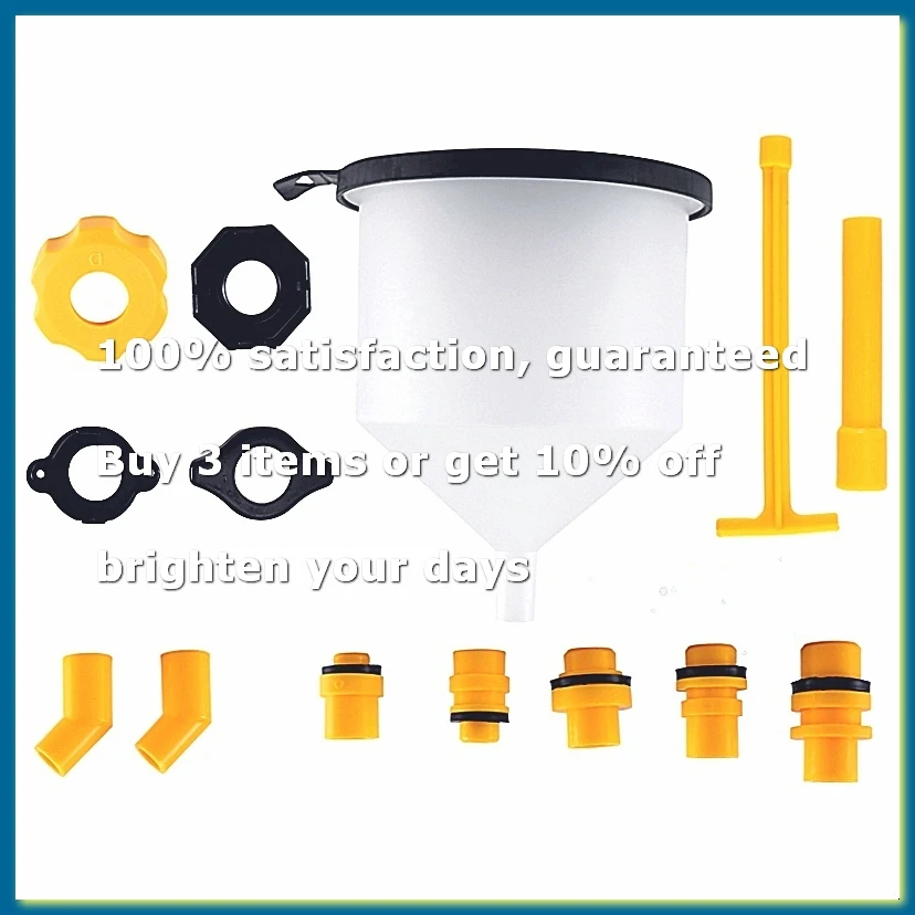 ●15PCS/Set Car Radiator Coolant Filling Funnel Kit Spill Proof Cooling System Tool Filling Funnel Spout Pour Oil Tool