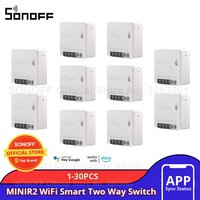 1-30PCS SONOFF MINI DIY WiFi Switch Two Way Smart Switch Small Body Timer Light Switch Remote Control Module Work With Alexa