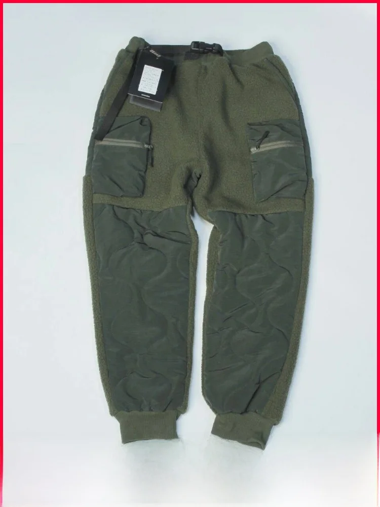 

Outdoor Thickened Casual Cotton Pants for Men Autumn Winter Warm Splicing Straight Leg Long Trousers Youth Fashion Home Wear