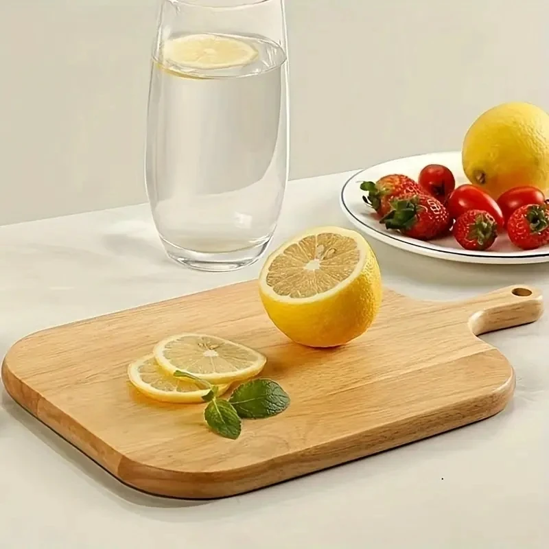 Wooden Cutting Board with Handle Kitchen Household Serving Board Wooden Cheese Board Charcuterie Board for Bread Fruit Plates