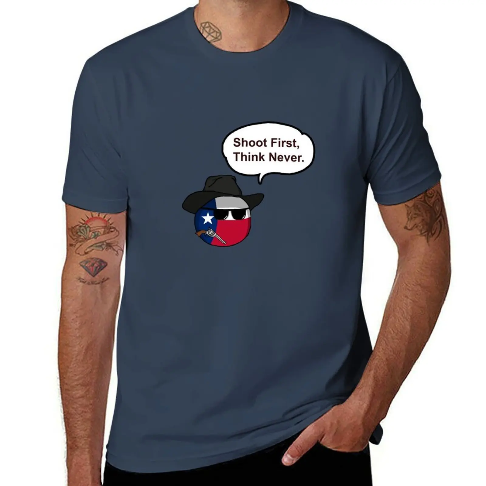 

Texas Countryballs: T-Shirt Plus Size Simple Casual Top