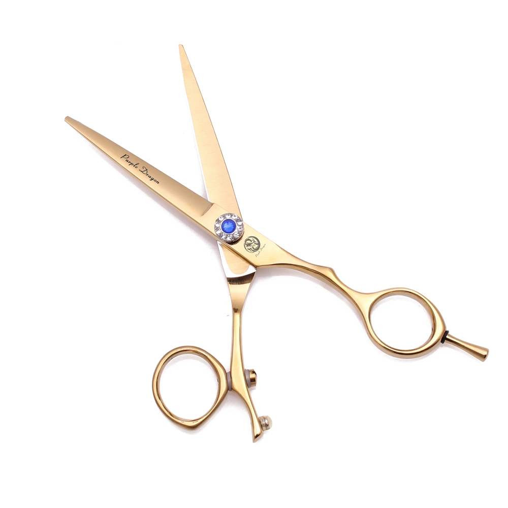 Professionelle Friseurschere 5,5" 6" Purple Dragon JP 440C Drehbare Daumenhaarschneideschere Friseur Effilierschere Z9019 – Detail 7