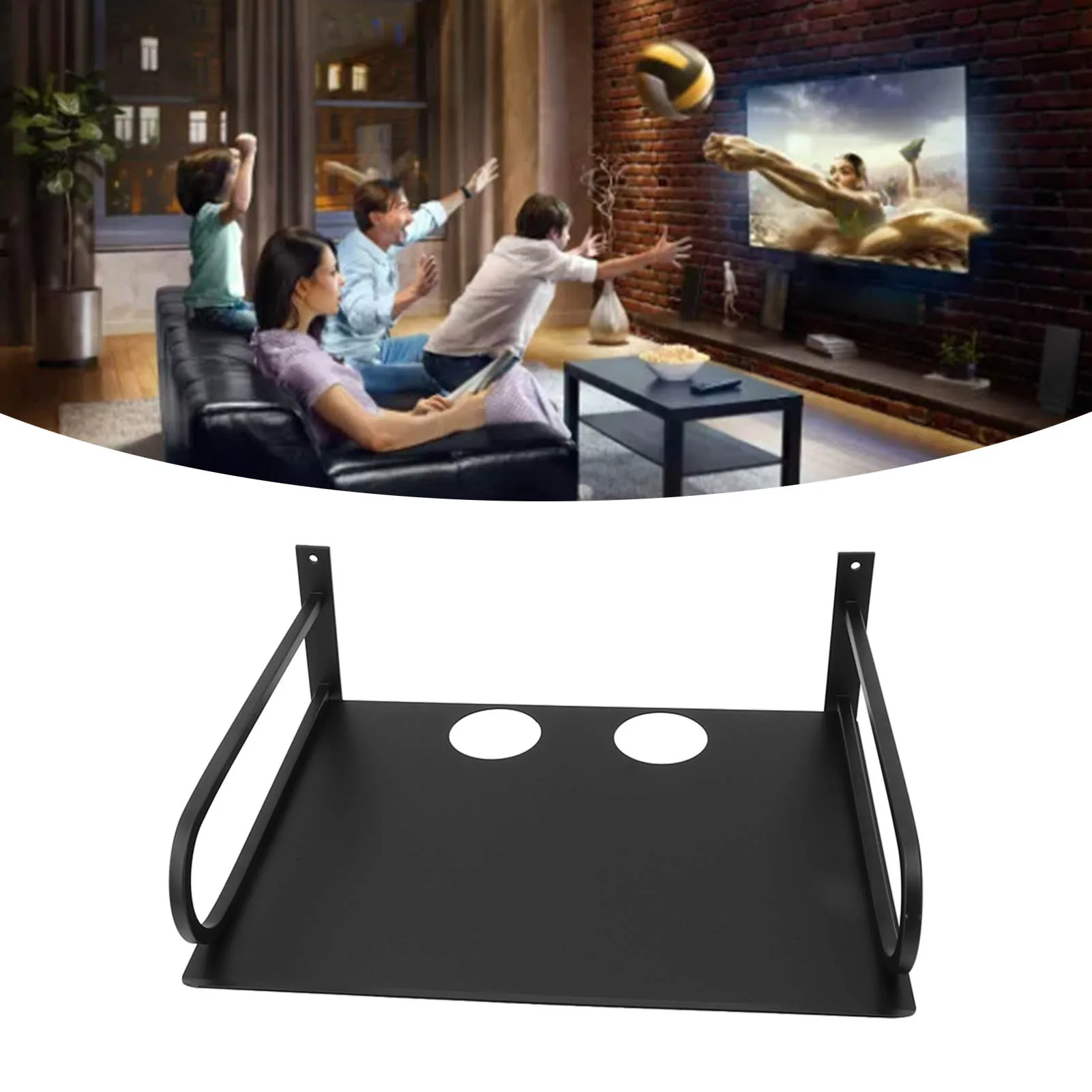 Wall Mounted Projector Shelf Aluminum Floating Projector Shelves for Router TV Box DVD Player Cable Box