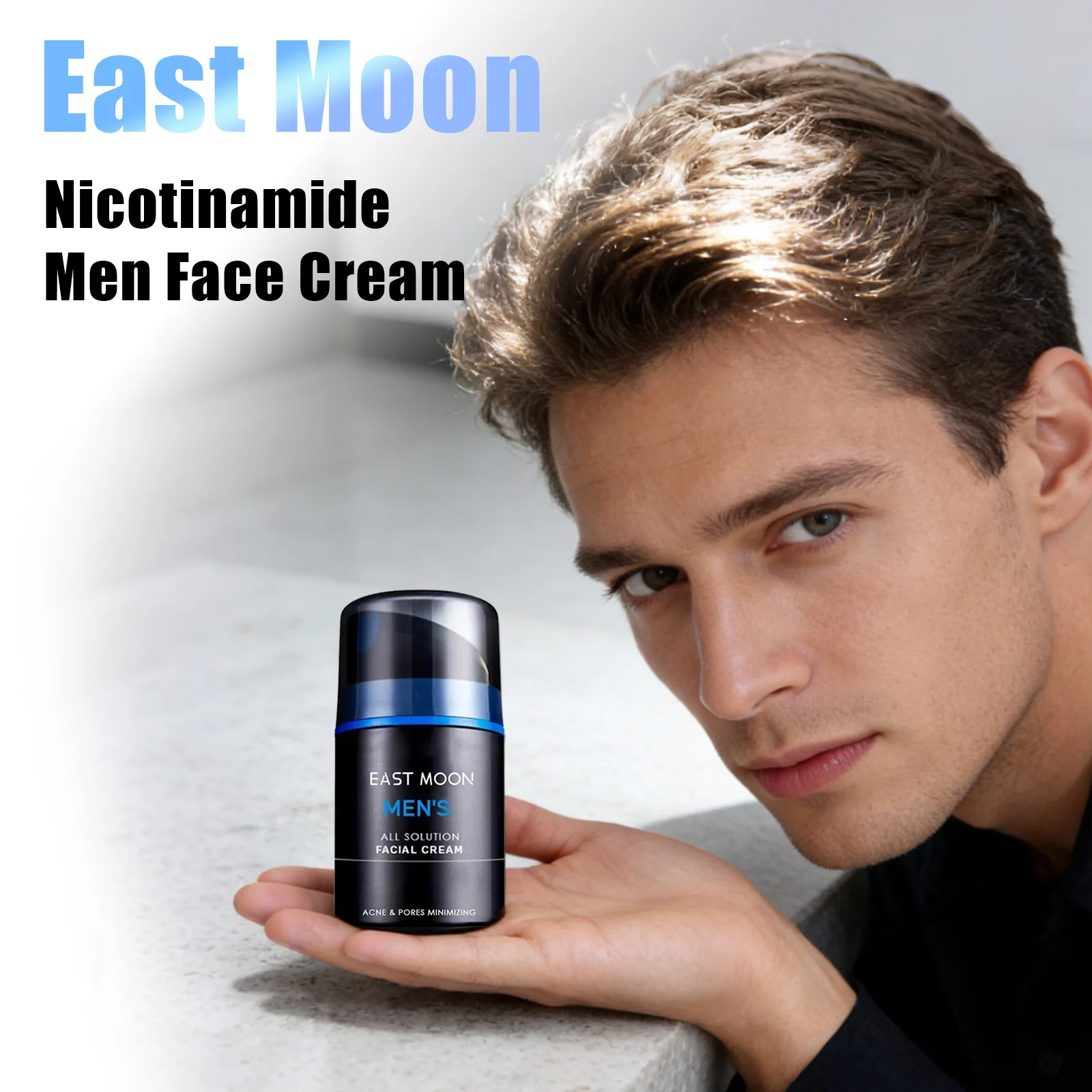 Nicotinamide Men Face Cream Improve Male Rough Facial Skin Balance Oil Shine Brighten Tone Lightweight Portable Man Face Lotion