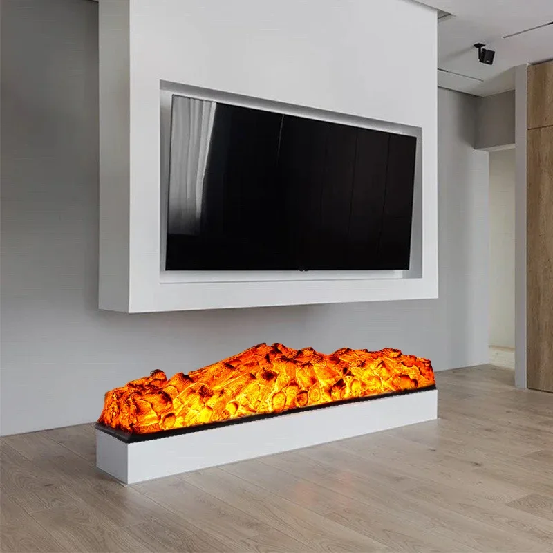 Electric Fireplace Remote Control Core Bare Carbon Simulation Flame for Outdoor Villa Restaurant Club Hotel-Easy Insert